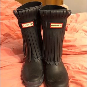 Short Fringe Hunter Boots HTF